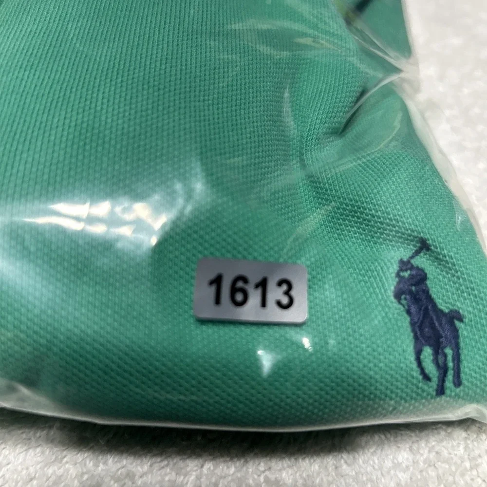 Polo Ralph Lauren Classic Fit Mesh Polo Shirt Mens XL Green Blue White TipCollar